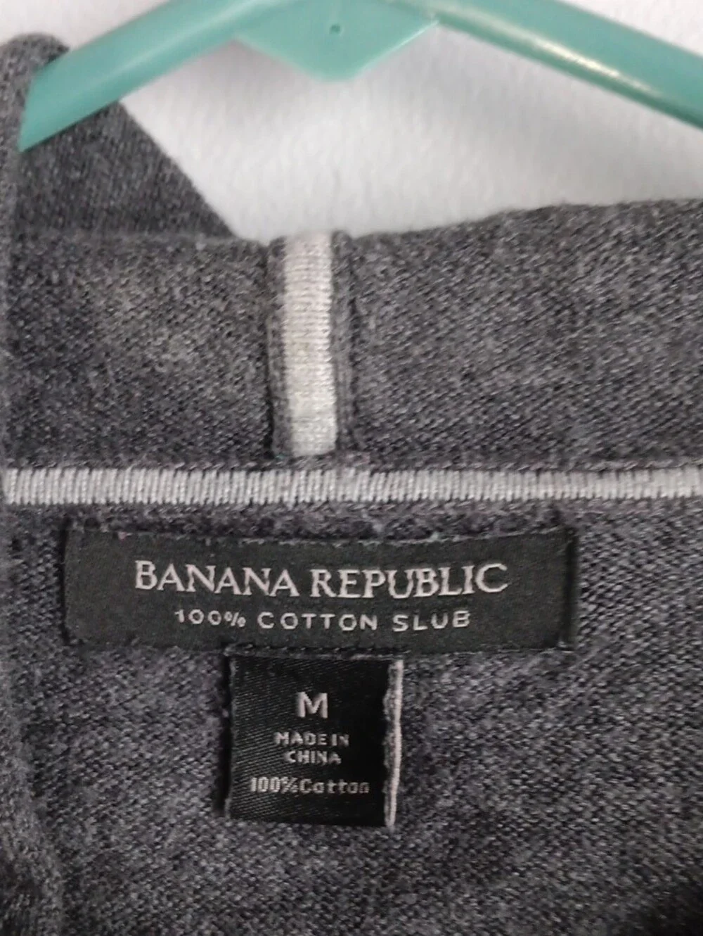 Banana Republic Charcoal Gray Hooded Pullover Cotton Sweatshirt